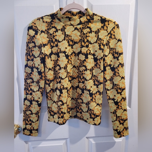 Zara Jacquard Floral Top - Picture 4 of 4
